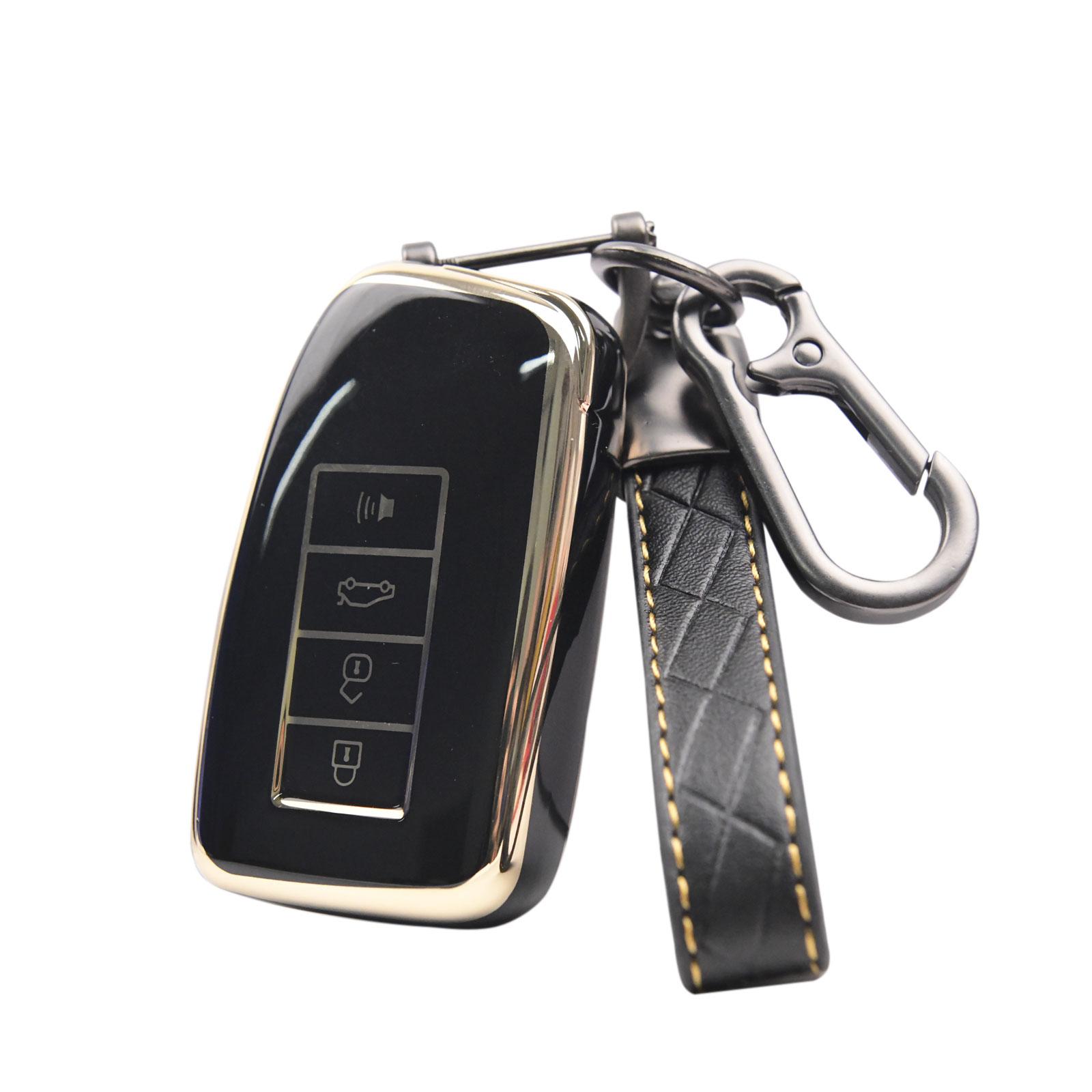 Factory Direct TPU Golden Soft Car Key Case for Lexus Models чёрный
