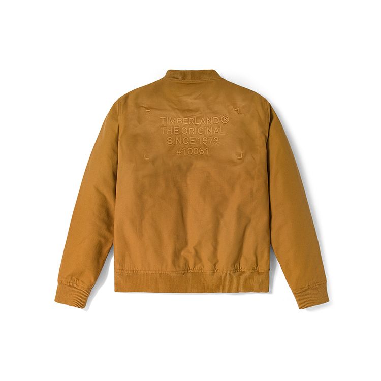 Timberland Simple Letter Print Casual Pilot Cotton Jacket Men Jackets Wheat A28CX-P47