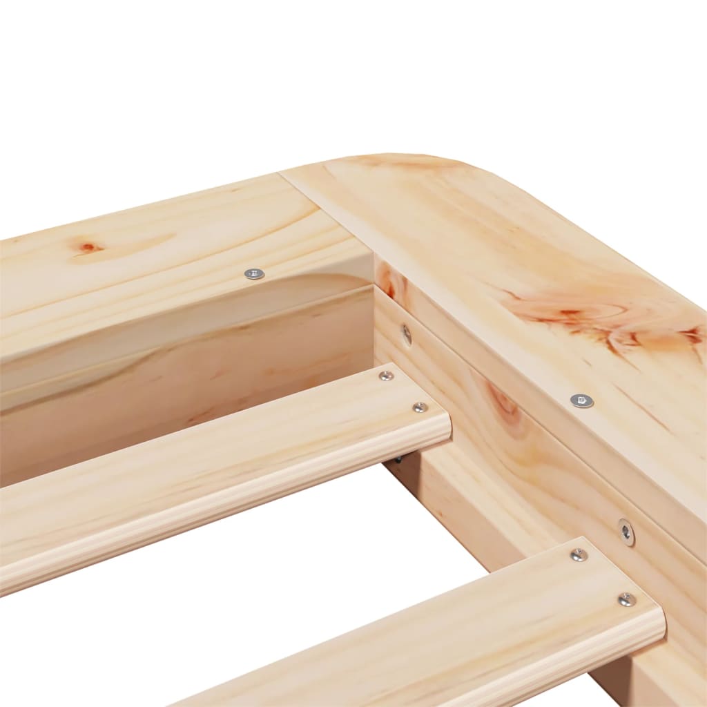 Vidaxl Bed Frame Without Mattress, 75X190 Cm, Solid Pine Wood