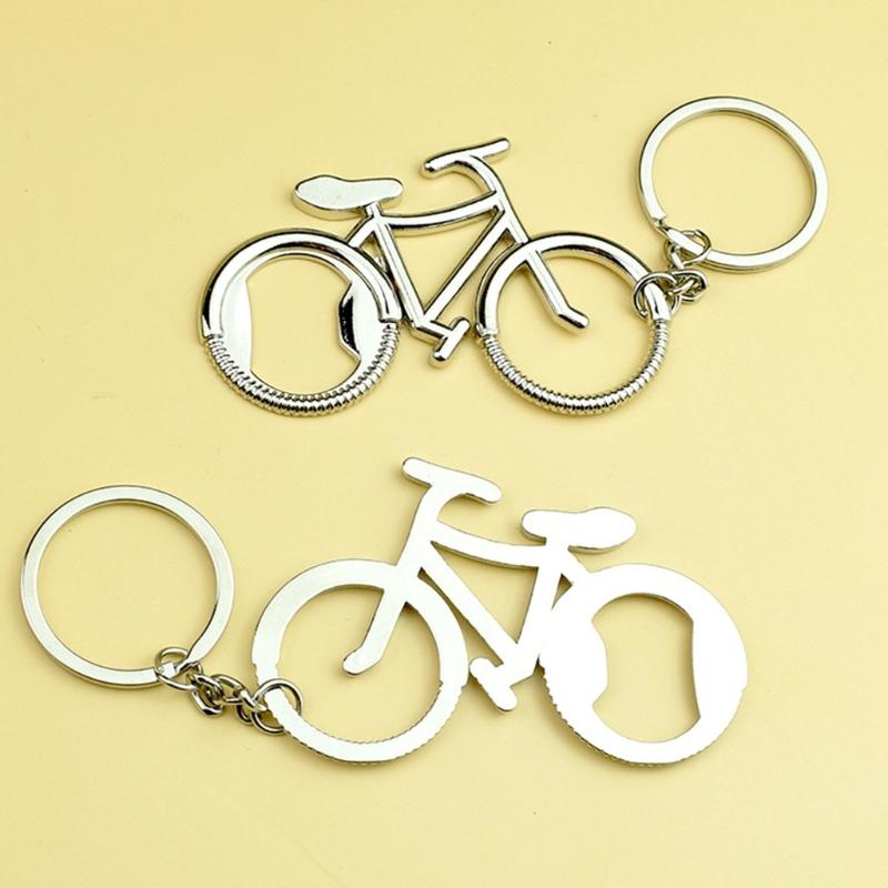Creative Bike Keychain Bottle Opener Alloy Gift Bag Backpack Hanging Decoration For Men Cycling Enthusiasts