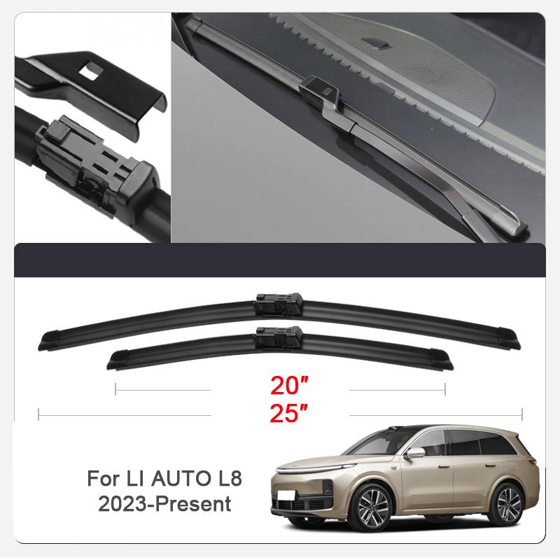 2PCS Car Blade Windshield Rubber Wiper For LIXIANG LI AUTO L6 L7 L8 L9 ONE 2022-2026 Cleaning Protect Auto External Accessory