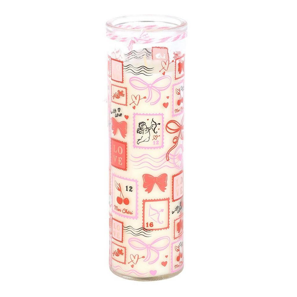 Something Different Rose Stamp Valentine Tube Candle