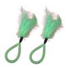 2Pcs Feather Cat Toys with Bells Interactive Spring Teaser Wand for Kittens Cats Interactive Cat Hunting Instinct Play Toy Colorful Pet Supplies