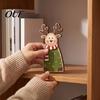 Santa Claus Elk Snowman Figurines Wooden Christmas Tabletop Decor, Reindeer Figurine, Rustic Collectible Holiday Figures Shelf Sitter for Fireplace
