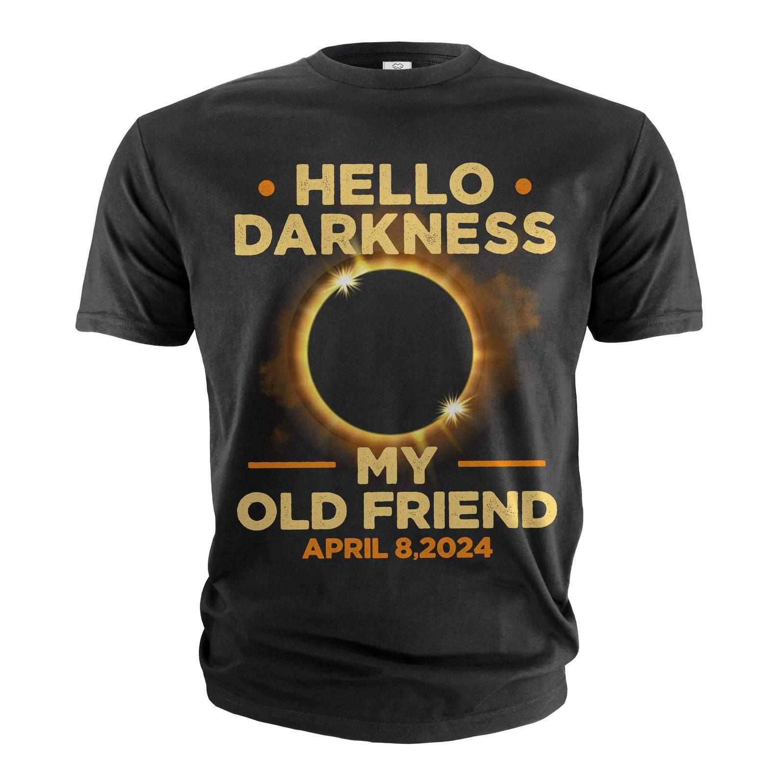 Total solar eclipse of 2024 Tshirt Hello Darkness once Twice in a lifetime shirt S