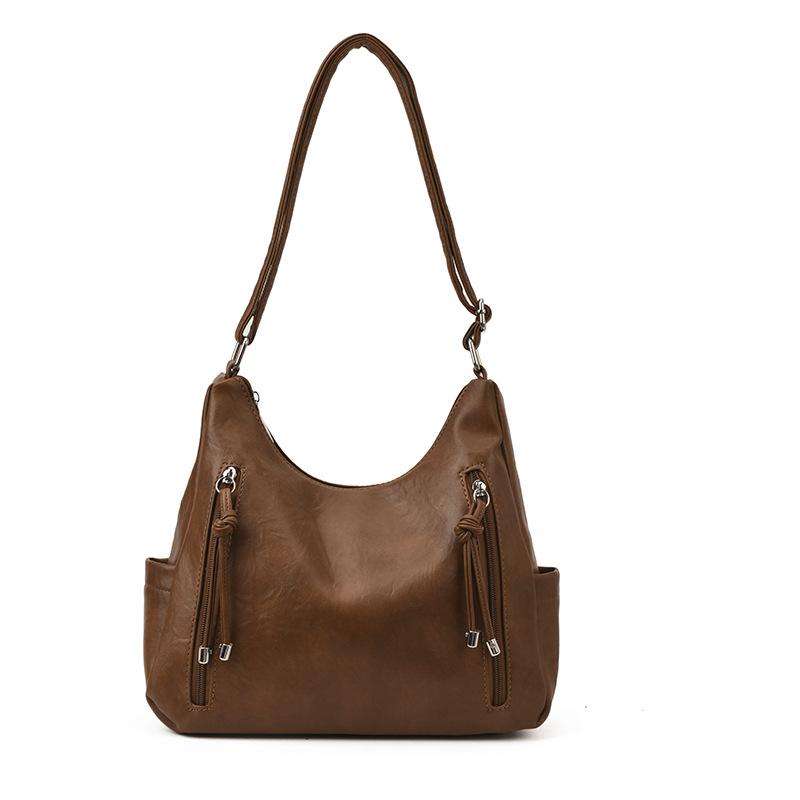 

Large capacity shoulder bag, women s casual retro messenger bag, commuter tote bag, multi-functional backpack. коричневый