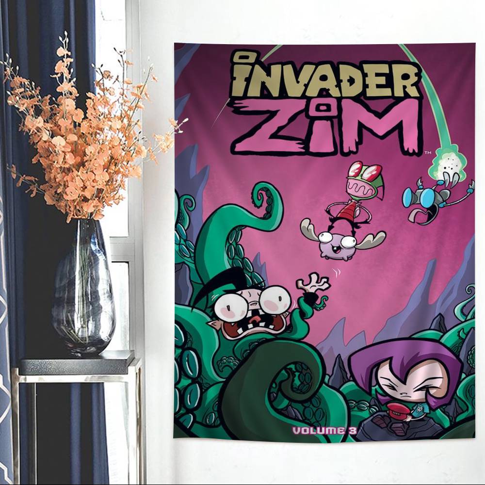 Classic Comedy IInvader ZZim Colorful Tapestry Wall Hanging Bohemian Wall Tapestries Mandala Wall Hanging Sheets 74x94cm(29x37in)
