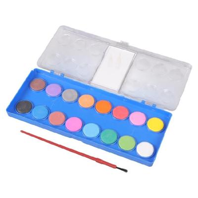 16 Color Dry Powder Watercolor Palette Plastic Storage Kids Craft Supplies Safe Pigments For Home School Projects