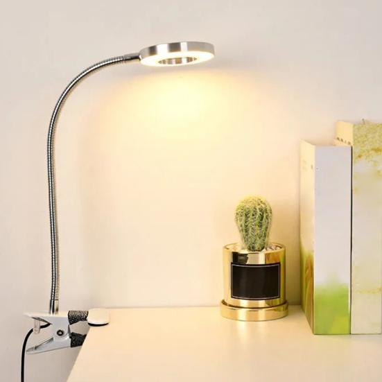 Reading Light Eye Protection Energy Saving USB Powered Clip on LED Desk Lamp Selfie Fill Light for Bed Headboard