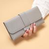 Korean Style Women's Tri-Fold Leather Wallet with Coin Pocket - Fresh, Multifunctional Fashion Accessory.