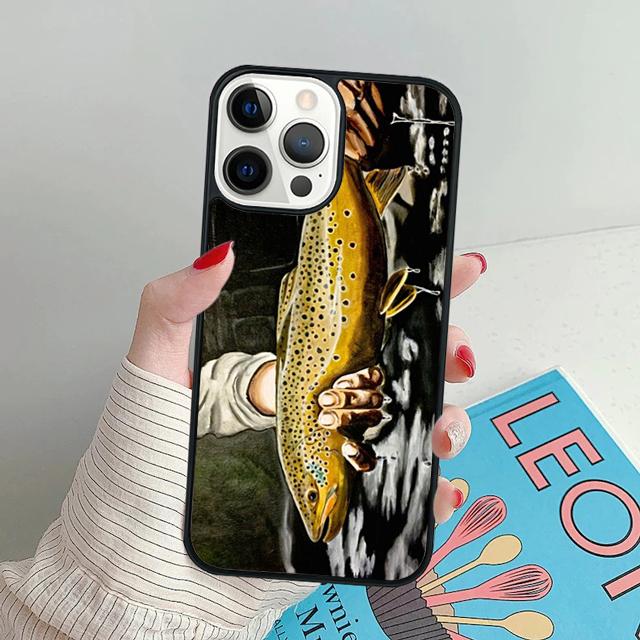 Trout Fishing phone Case Cover For iPhone 17 Air 16 15 14 Plus Apple 11 12 13 Pro Max coque