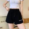 High Waist Shorts Women Summer Loose Slim Casual Wear Sports Black Wide Legs High Waist Home Pajama Pants