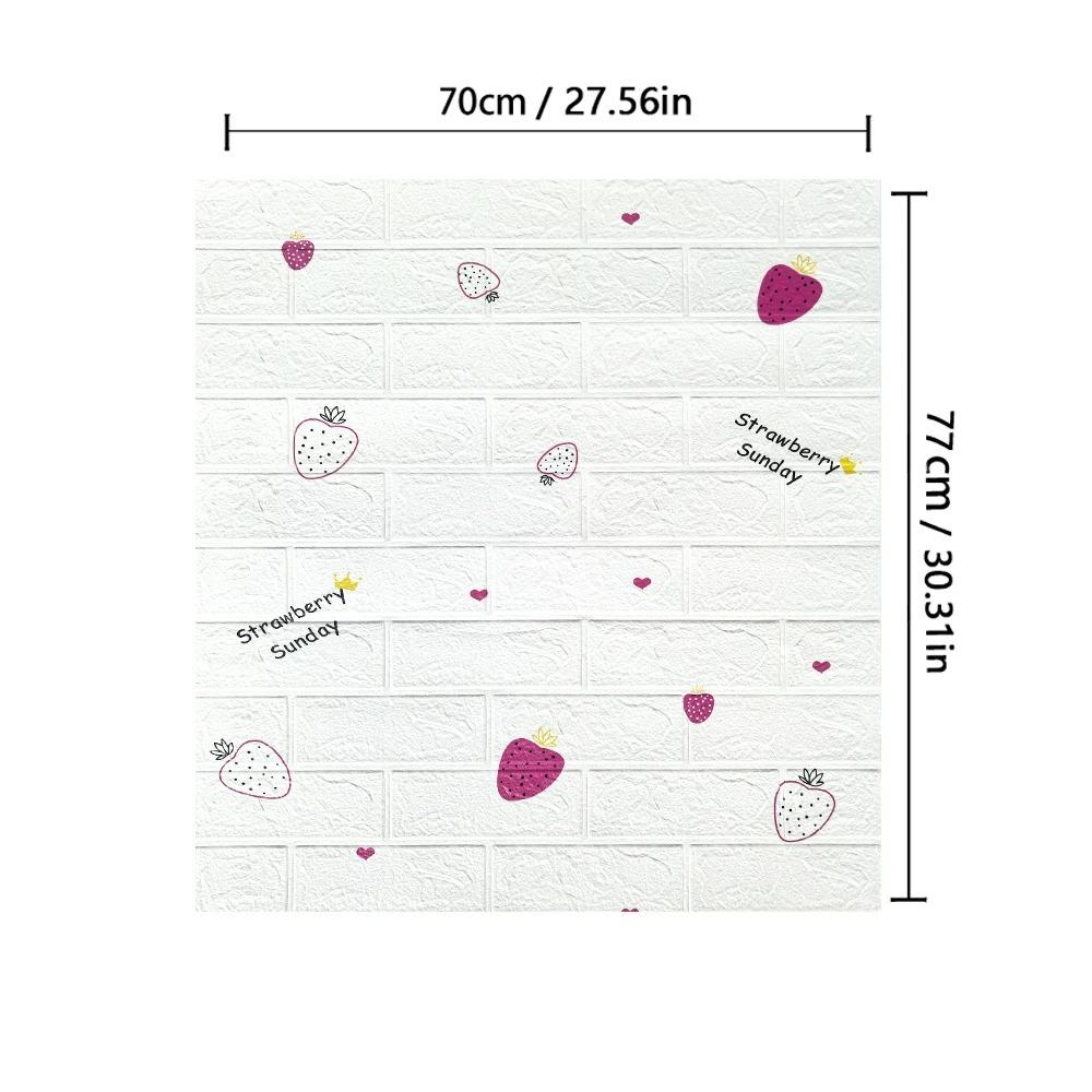 Cărămidă de Spumă Tridimensională Impermeabilă și Rezistentă la Umiditate, Autocolant de Fundal pentru Dormitor, Living, Tapet Autoadeziv