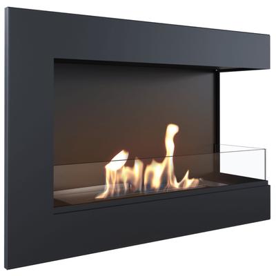 Wall Mounted Bioethanol Fireplace 700 TÜV Right-sided with Glazing