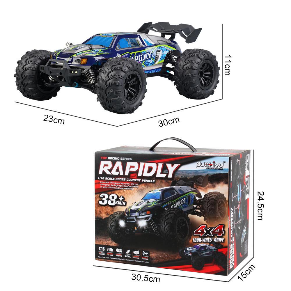 2.4G Remote Control High-Speed Off-Road Pickup Truck with Lights, Speed Up to 38KM/H, Stepless Speed Change Model Car.