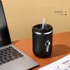 304 Stainless Steel Coffee Mug With Straw & Lid, Leakproof Tea Milk Mug Water Cup With Straw, Kitchen Drinkware For Kids Adults