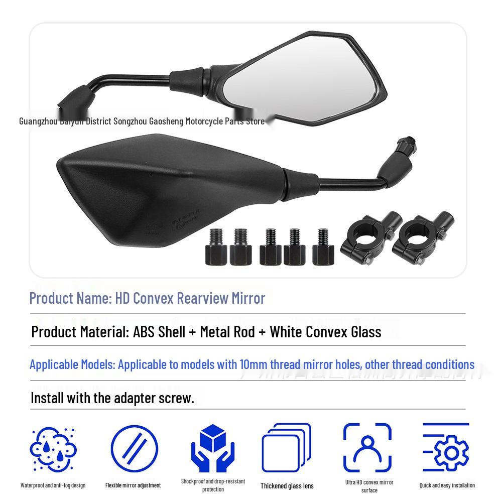 Kawasaki Versys/Z1000/Z800/X300 650 Rearview Reflective Mirror