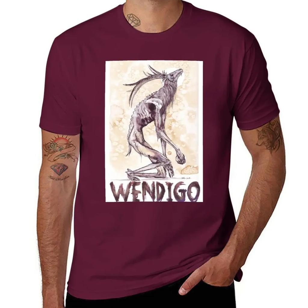 Wendigo with Text T-Shirt Aesthetic clothing anime cute clothes mens plain t shirts