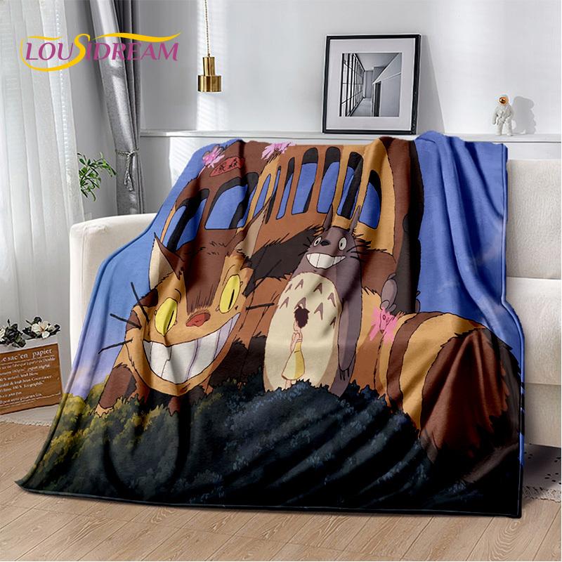 3D Japan Anime T0T0R0 Cartoon Soft Blanket,Soft Throw Blanket for Home Bedroom Bed Sofa Picnic Travel Cover Child Gift