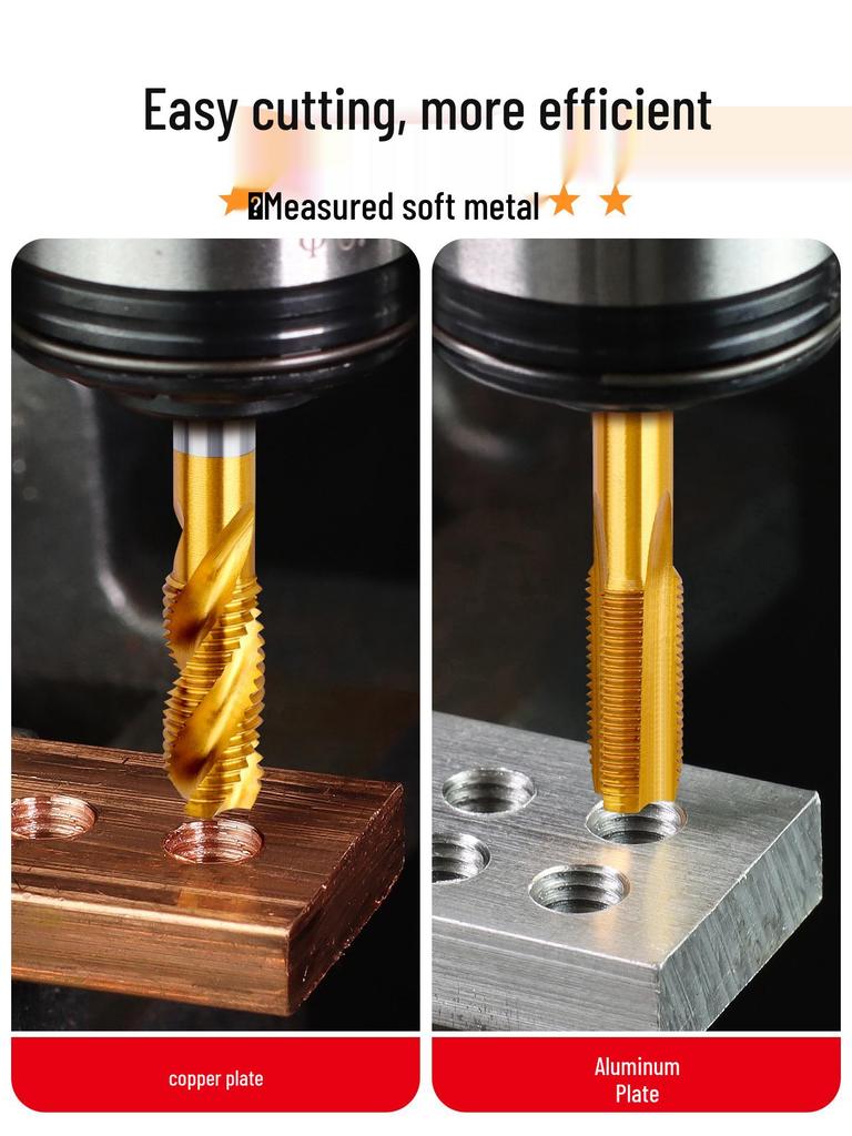 Stainless Steel Fine Tooth Tapping Drill Bit Set: M5, M6, M8x1, M10, M12x1.25, M16, M20