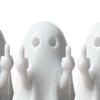 Halloween Finger Puppets Toy Finger Flip Off Ghost Figurines Cute Middle Finger Ghost Statue Gag Gifts for Trick or Treat Party Favors