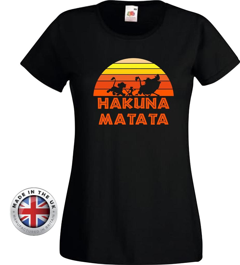 Lion King T Shirt Hakuna Matata Simba TimonPumba Ladies FittedUnisex Childrens