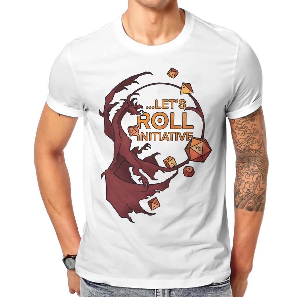 DND Roll For Initiative T Shirt Unisex Tees Summer Clothing Cotton ONeck TShirt