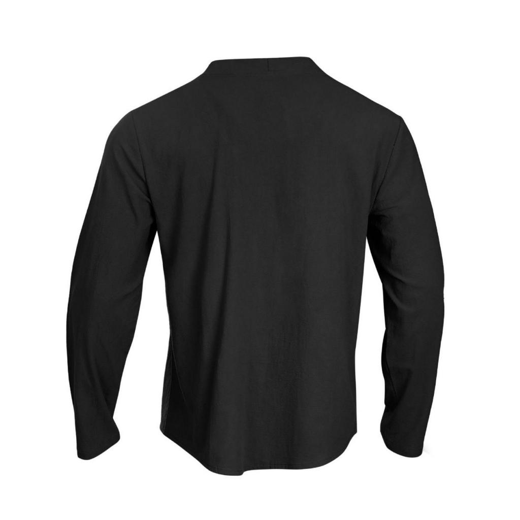 Men's Casual ,color Linen V,neck Long,sleeved Button,down Cardigan