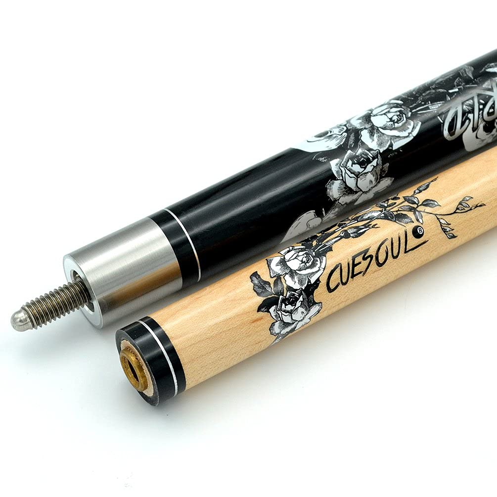 Black Scorpion CUESOUL ROCK Series 2, 57-inch 21oz 1/2 Maple Pool Cue Stick Set