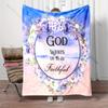 Floral Faith-Inspired Blanket Multiple Sizes Kid'S And Adults' Bedroom Living Room Sofa Decor Blanket, Exquisite Gift