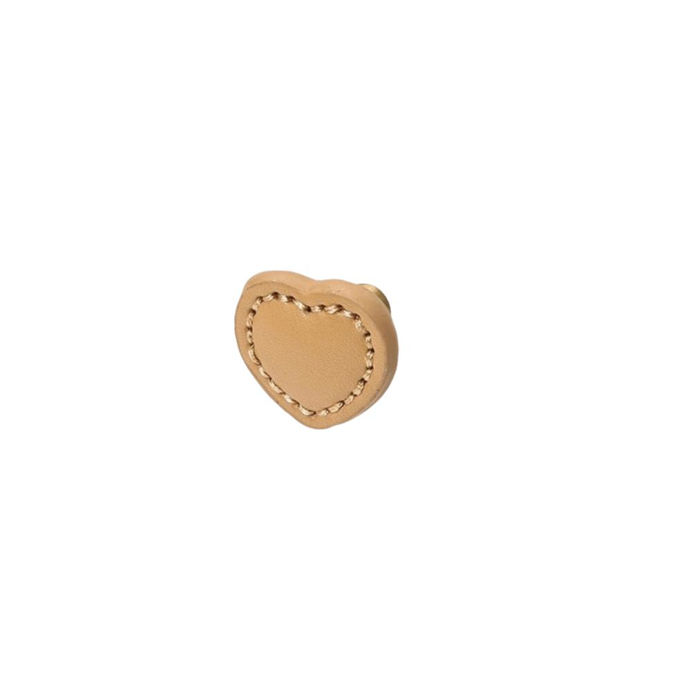 Small Leather Drawer Handle Zinc Alloy Heart Shaped Handle New Small Hole Handle Bedside Cabinet