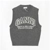 Ganni K2308 523 Graphic Logo Wool VeSt Women S Knit