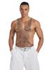 Men's Rhinestone Fishnet Vest - Sexy See-through Party Top with Flash Diamonds