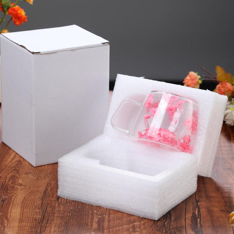 Pink Glass Coffee Cup Set