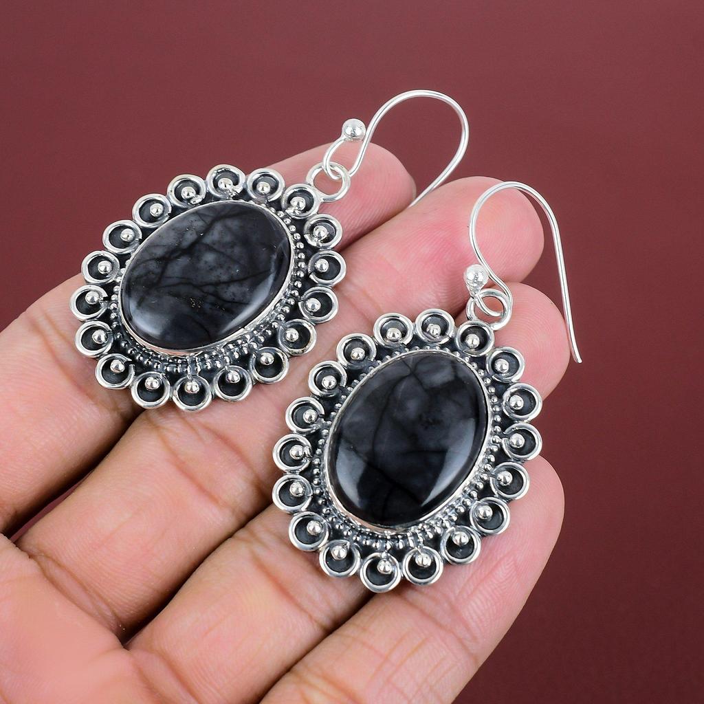 Picasso Jasper Gemstone Earrings 925 Sterling Silver Earring Handmade Boho Jewelry Birthstone Earring Gifts For Women Picasso Jasper Jewelry