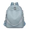 Women's Soft Leather Large Capacity Backpack Multi-Function Shoulder Bag