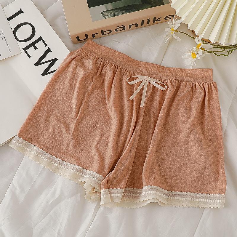 Cool and Breathable Ice Safety Pants with Thin Lace Edge High Waist Buttocks and Leggings Three Point Underwear for Women