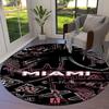 Inter Miami CF Round Area Rug,Carpet Rug for Living Room Bedroom Sofa Playroom Decor,Non-slip Floor Mat