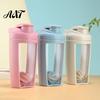 Meal Replacement Shake Cup Shaker Bottle with Handle And Mixing Ball, Double Layer Sports Water Insulated Fitness Bottle, Protein for Gym Outdoor Use