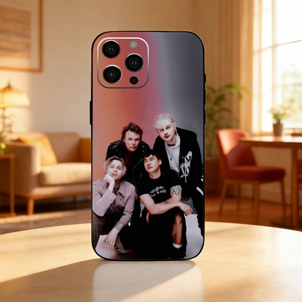 5 S-Seconds of S-Summers Band Phone Case For iPhone17,16,15,14,13,12 Plus,Max Soft Silicone Black Cover
