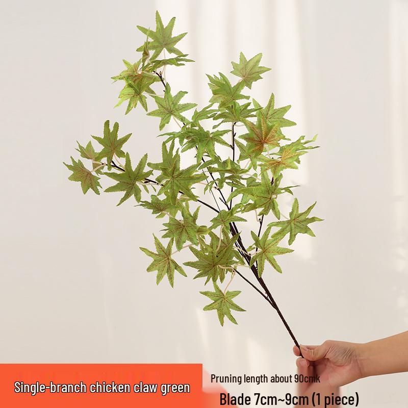 Artificial Red Maple Leaves for Indoor/Outdoor Decor and Landscaping