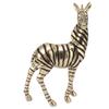 Resin Zebra Statues Gold Vivid Slip Resistant Compact Simulated Animal Statues for Home Decoration