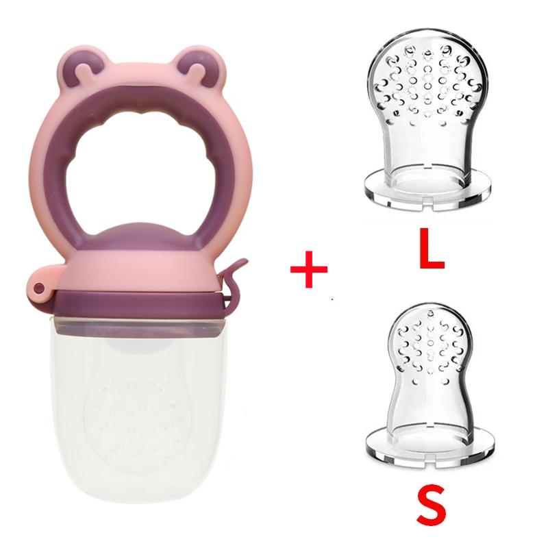 Alimentatore Frutta Cibo Silicone Senza BPA per Bambini Sacchetti Alimentazione Toddler Tettarella Nipple Soother per Neonati Masticatore Alimentazione Neonato