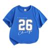 Kids Boys Girls 100% Cotton Crew Neck Short Sleeve T-Shirt, Freedom 26 Chicago Print Casual Summer Comfortable Soft Daily Tee for Children