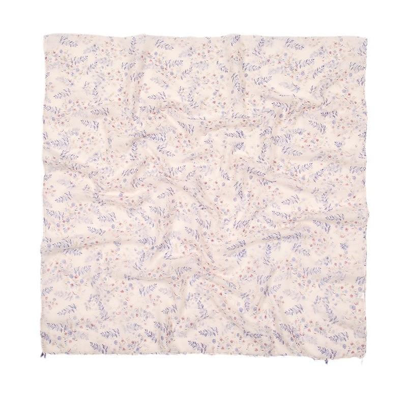 Spring and summer new travel sunscreen shawl small fresh cotton and linen feel scarf soft and skin-friendly Bali yarn fringed long towel