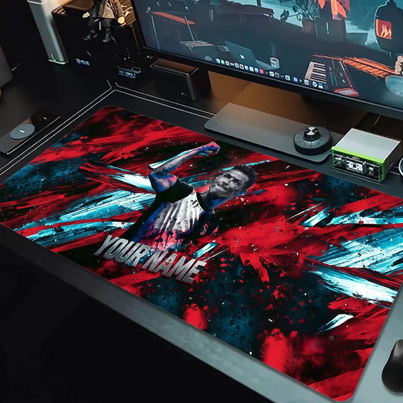 Cr7 Custom Name Large Size Mouse Pad Large Gaming Table Cushion Non-slip Laptop Tablet Big Mousepad XXL Mat Mini PC Playmat With Lock edge