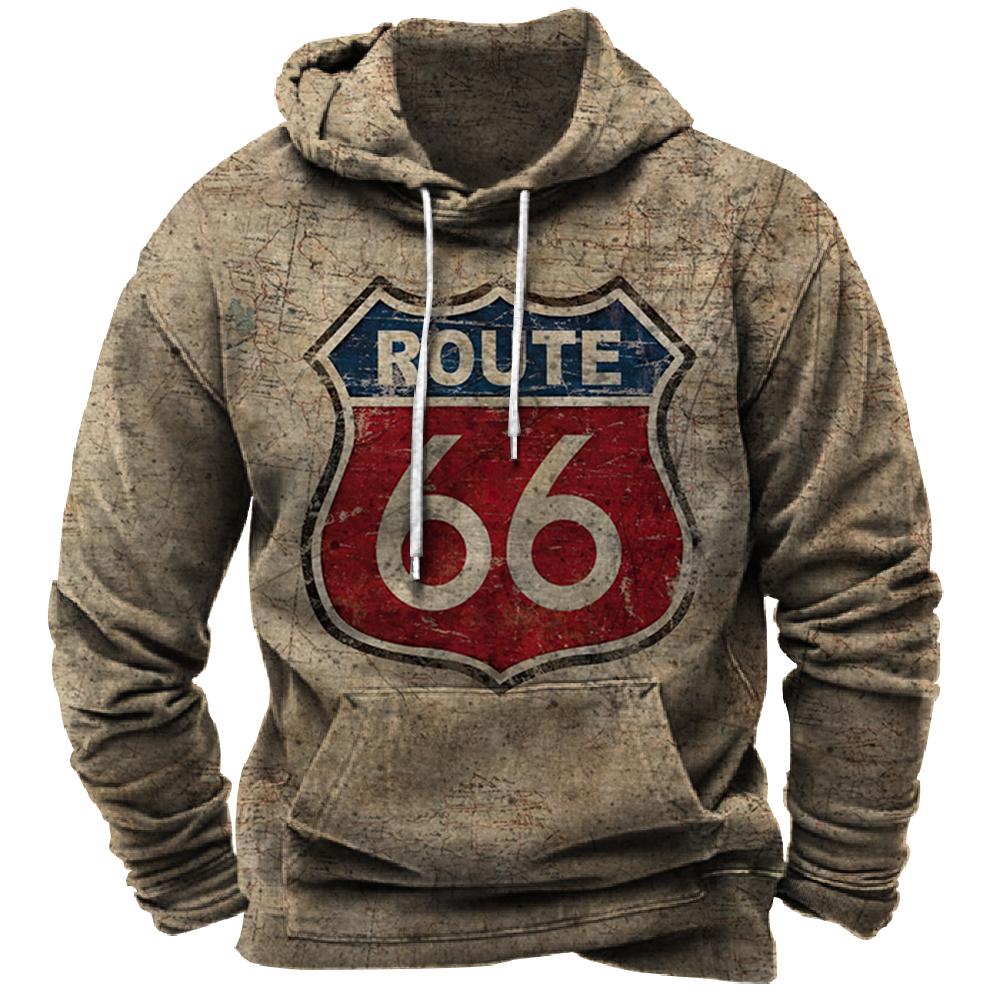 Vintage Hoodie Route 66 3d Print Hoodies Fashion Hoodies Sweatshirts Boy Women Sweats Men's Tracksuits Men Women Clothes Hoodies