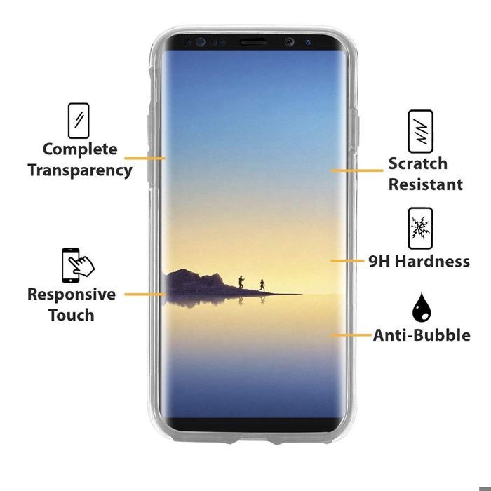 Case - Efconnection - for Samsung Galaxy Note8 - Transparent Silicone - Full 360° - Shockproof Protection