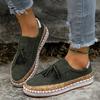 A Pair of Slip-on Lazy Shoes with Fringes, Casual Shoes, Large Size Shoes