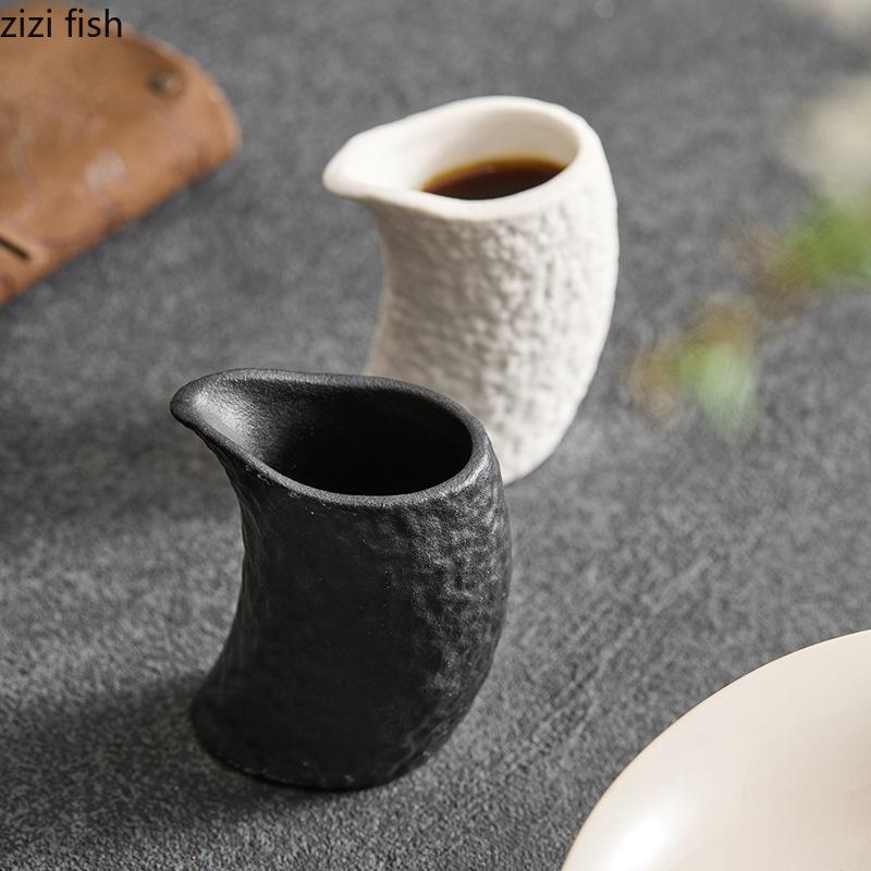 Keramikmilchbecher Espressotasse Milchkännchen Kleines Milchglas Milchkännchen Westlicher Stil Soßenbehälter Tassen mit schmaler Tülle Zuckerdose